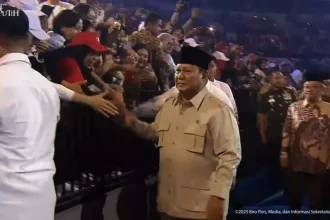 Presiden Prabowo menghadiri puncak Hari Guru Nasional 2025 di Indonesia Arena, Jakarta, Jumat 28 November 2025. (BPMI Setpres)
